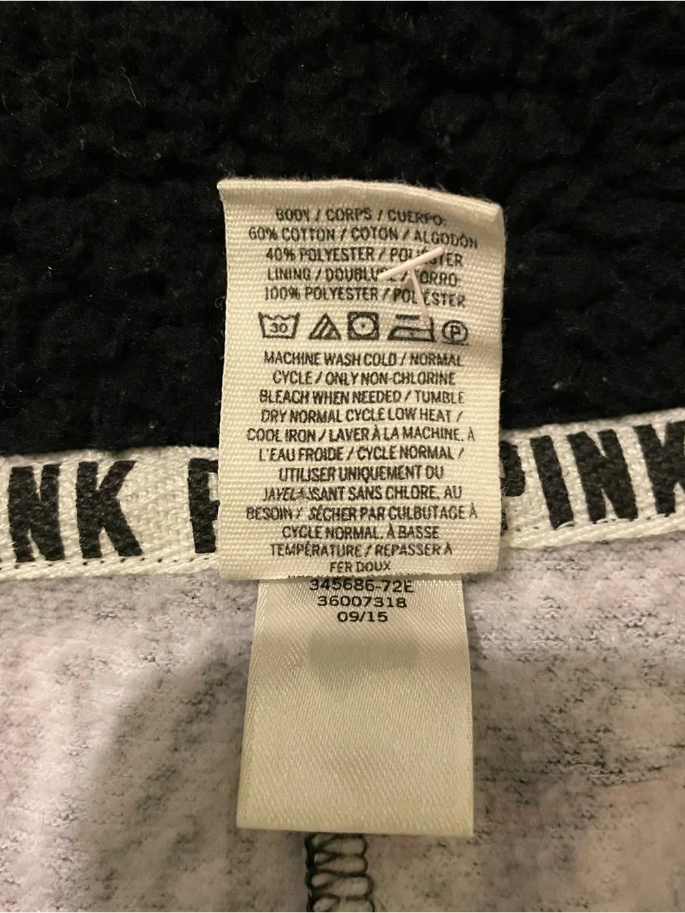 VS. PINK holiday fair isle onsie with Sherpa hood X-small EUC